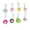 Novo chaveiro de unicórnio arco-íris, com um fofo pom-pom de desenho animado, perfeito como pingente de bolsa ou acessório de chave, adorável enfeite de pelúcia