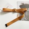 Cinto de Lona para Jovens Estudantes Ins Estiloso Calça Masculina Coreana com Simples Cinto Decorativo de Dupla Argola Versátil para Mulheres
