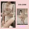 Lingerie Roxo Atraente Plus Size Sexy Uniforme Europeu e Americano de Renda Transparente Profundo V Vestido Sedutor de Secretária Saia Bodycon