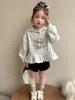 Suéter con Capucha Ropa de Primavera para Niñas 2025 Nueva Camisa Base Estilo Western para Niños Ropa Linda de Primavera y Otoño para Bebé