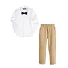 Camisa blanca pantalones negros traje de coro ropa de actuación para niños y niñas uniforme escolar uniforme de clase