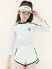 Roupa de Banho Infantil Feminina Dividida para Crianças Maiores Adolescentes Roupa de Banho para Fontes Termais Roupa de Banho Profissional para Treinamento de Natação Calça