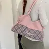 Bolso de Hombro Único de Gran Capacidad Bloque de Color Rayas para Mujer Otoño/Invierno Versátil Tote Nuevo Retro 2026 para Viajes Cotidianos de Mano