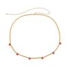 Cadena de cintura tejida con cuentas coloridas de estilo bohemio para mujer, estilo vacacional transfronterizo europeo y americano, con margaritas y flores.
