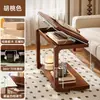 Mesa auxiliar de sofá de madera maciza, mesita de noche móvil, mueble auxiliar para uso doméstico en salas de estar, mesa de centro pequeña para apartamentos, mesa auxiliar, mesa de café pequeña