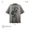 Camiseta de Algodão Puro Pesado Estampa de Personagem Retro Americano Manga Curta 250g Unissex Marca Tendência Modelagem Solta Atacado Transfronteiriço Top