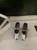 Aumento Interno Prateado Elegante Meio Chinelo Baotou Sapatos Femininos Para Usar Fora 2025 Novo Verão Meio Chinelo Mary Jane