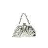 Bolso de Noche Acrílico Forma de Coral Bolsa Caja Cadena Bolso Forma de Abanico Bolso Concha Bolso de Mano Hombro Cruzado para Mujer Transfronterizo