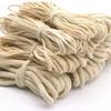 Suministro de Cuerda de Algodón Hilado con Núcleo Blanco DIY Hecha a Mano Cuerda Tejida para Bolsas, Cordón Redondo de Núcleo Sólido para Ropa, Sombreros y Cordón de Cintura para Pantalones