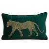 Entrada Lujo Estilo Americano Almohada Bordada de Leopardo Sala de Estar Sofá Cojín de Felpa Bronceado Cojín Lumbar Villa Hotel Mesita de Noche Cojín Cuadrado
