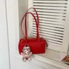 Bolso de Mano Boston Retro Estilo Coreano Transfronterizo, Bolso de Hombro Casual Simple de Gran Capacidad, Bolso Sencillo Personalizado para Debajo del Brazo