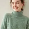 Suéter de Cachemira para Mujer BaiCaiRong Otoño/Invierno 2026 con Cuello Alto, Diseño Versátil, Tejido de Lana