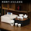 Juego de porcelana blanca jade grasa de cordero Dehua juego de té kung fu tazón traje de viaje regalos de empresa puede añadir LOGO para enviar a los clientes