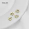 Anillo de Cuentas Asimétrico Chapado en Oro de 14 Quilates que Conserva el Color Pulsera DIY Hecha a Mano Pulsera Cuenta Espaciadora de Flor Pequeña Accesorios de Joyería Material