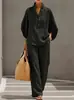 2026 Novo Conjunto de Camisa Feminina Casual Urbano Cor Sólida Conjunto TEMU Estação Independente Roupa Feminina Amazon