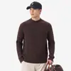 Suéter de tricô casual e descontraído estilo americano com padrão estilo old money, suéter versátil de gola redonda, novo top quente de outono e inverno, moderno