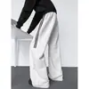 Calça de moletom patchwork listrada para homens, marca da moda de outono, calça casual solta de perna reta, design estiloso, calça esportiva de perna larga para adolescentes
