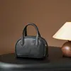 Bolso Boston de piel de vacuno curtido vegetal, estilo boloñesa, estilo vintage, bandolera de hombro.