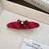 Horquilla de Lana a Rayas con Lazo Coreano Pinza Lateral Pinza para el Cabello Pinza de Tela para Flequillo con Lazo Dulce Accesorios para el Cabello Venta al por Mayor