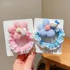 Goma para el pelo de encaje con flor y lazo para niñas, Cuerda para el pelo dulce que no daña el pelo, Goma para moño, Goma elástica para niña