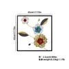 Colgante de Pared de Hierro Floral Colorido Nórdico, Pintura Decorativa de Pared Floral Metálica Tridimensional para Sala de Estar y Pasillo
