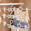 Clípe de calça multi-cabide estilo borboleta, clípe de saia antiderrapante, cabide multicamadas, rack de armazenamento para calças e saias
