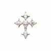Aretes de Titanio F136 Cruz de Espina Zirconia, Aretes de Cartílago, Piercings de Labio, Rosca Interna 0.9mm Joyería para Piercings Corporales