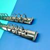 Carpeta de Metal Poroso Carpeta de 6 Hoyos Oro A5 Clip de Seis Hoyos Cuaderno Cinco Clips de Metal Anillos de Hojas Sueltas