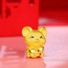 Cuentas de transferencia de oro de 24L chapadas en oro de placer de Myanmar, serie de deseos de rata de este año, fase de género de rata del zodíaco, pegamento, cuentas de color tostado