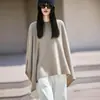 Estilo Nuevo 2025 Chal Prenda Exterior, Tejido Elegante de Cuello de Una Línea, Tejido de Capa de Cuello Alto, Blusa Exterior