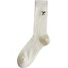 Verão fino Cass Cuff meias infantis College Style Solid Color Menina meias casuais respirável suor absorvendo meias empilhadas