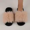 Pantuflas de Algodón, Pantuflas de Invierno de Pelo Largo, Pantuflas Peludas de Interior para Mujer, Nuevo Estilo Primavera y Otoño 2025, Pantuflas de Invierno de Felpa