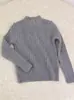 Suéter de punto acanalado con cuello medio para niños, elástico y ajustado, apto para niños y niñas, capa base versátil para otoño e invierno
