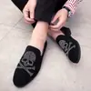Mocasines para hombre sin cordones transfronterizos con pedrería, tallas 38-46, zapatos casuales, estilo británico, adecuados para peluqueros y discotecas