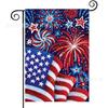 Bandera de Jardín para el Día de la Independencia Más Vendida de Amazon, Bandera Festiva Americana con Estampado de Estrellas y Rayas, Material de Lino, Bandera Decorativa para Exteriores
