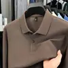 Camisa polo hexagonal de piqué de algodón 100% mercerizado de manga larga para hombre, camiseta básica de otoño e invierno, camiseta de cuello con botones de algodón puro