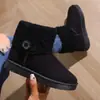 Botas de Nieve para Mujer con Forro de Piel, Estilo Casual, Nuevas Botas Cortas de Algodón para Invierno 2026 con Hebilla, Forradas de Felpa, Resistentes al Frío para Mujer
