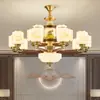 Novo lustre duplex estilo chinês, cobre e madeira maciça, de alta qualidade e elegante, modelo novo para iluminação de sala de estar, villa, sala de jantar e quarto