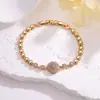Pulsera Elegante Estilo Francés de Disco de Circonita Cielo Estrellado, Sencilla y a la Moda, Lujo Ligero de Gama Alta, Regalo para Novia, Joyería de Moda