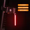 Luz de Cauda de Bicicleta com Luz Fluida LED Recarregável por USB Impermeável Dinâmica Aviso para Pedalar à Noite Luz Traseira de Bicicleta