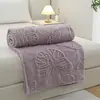 Nova Manta Jacquard de Tafetá Cor Sólida Multifuncional Lençol de Cama Cobertor de Sesta para Dormitório Outono Primavera Cobertor de Cama Cobertor para Todas as Estações