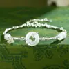 Pingente de paz de ginkgo em prata pura S925, pulseira de prata fragmentada, versátil, moderna, novo estilo chinês, pulseira de design de moda de alta qualidade para mulheres