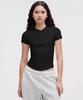 Camiseta Henley de Manga Corta Ajustada para Mujer, Camiseta de Verano Ribeteada Adelgazante para Yoga Fitness
