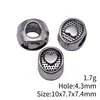 10x7.7x7.4mm 1.7g Cor Prata Antiga Coração Grande Furo Contas Acessórios DIY Materiais Mais Vendidos Direto do Fabricante