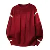 Suéter de Punto de Cuello Redondo para Hombre Talla Grande Pulóver Casual Estilo Coreano Ropa de Hilo Capa Base Top para Hombre Tendencia 2026 Nuevo