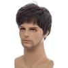Peluca de Moda para Hombre de Cabello Corto Esponjoso de Fibra Química con Mecanismo Transfronterizo Europeo y Americano, Tocado de Peluca para Hombre