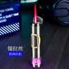 ZO8820 luz emissora de luz transparente luz janela isqueiro inflável windproof red flame lighter TikTok mão rápida moda hot supply