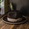 Novedades Directas del Fabricante: Sombrero de Fieltro de Lana, Sombrero de Fieltro de Lana de Color Sólido, Sombrero de Fieltro de Lana con Decoración de Cinta