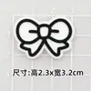 Gato KT Blanco y Negro Hello Kitty Letra PVC Goma Suave Accesorios DIY Funda para Teléfono Móvil Pantuflas Funda para iPad Piezas Decorativas para Taza de Agua