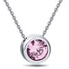 Atacado do Fabricante Europeu e Americano Simples e Moderno Aço Inoxidável 304 11mm Pingente de Colar Personalizado com Diamante Único Corrente da Clavícula Venda Quente